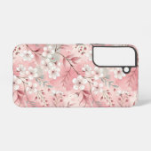 桜花柄ピンク SAMSUNG GALAXYケース (裏面横)