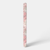 桜花柄ピンク SAMSUNG GALAXYケース (左側面)