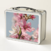 桜花桃色日本の花 メタルランチボックス (裏面)