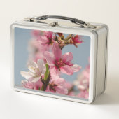 桜花桃色日本の花 メタルランチボックス (正面)