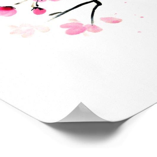 桜花。絵画の ポスター (角)