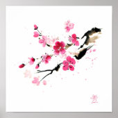 桜花。絵画の ポスター (正面)