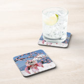 桜芸者の鳥が咲くさくらんぼ コースター (右側)