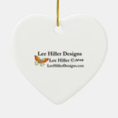 桜芸者の鳥が咲くさくらんぼ セラミックオーナメント (裏面)