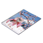 桜芸者の鳥が咲くさくらんぼ ノートブック (左側)