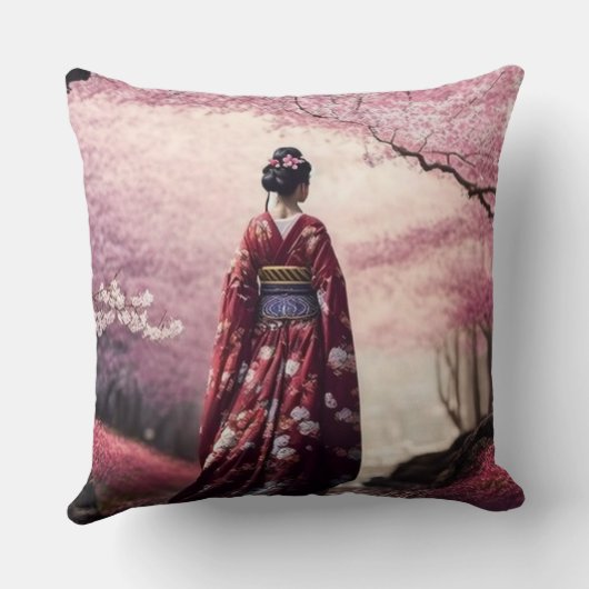 桜芸者 クッション (裏面)