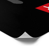 桜象形文字プリント ポスター (角)