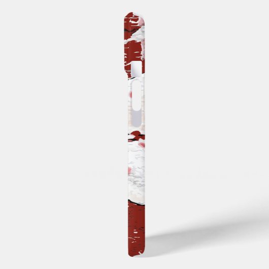 桜赤と白さくらんぼ咲きアジアフローラ Case-Mate iPhoneケース (裏面 / 左)