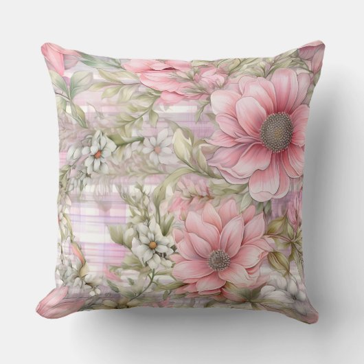 桜赤面セレナードボタニカル クッション (正面)