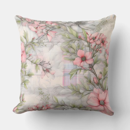 桜赤面セレナードボタニカル クッション (正面)