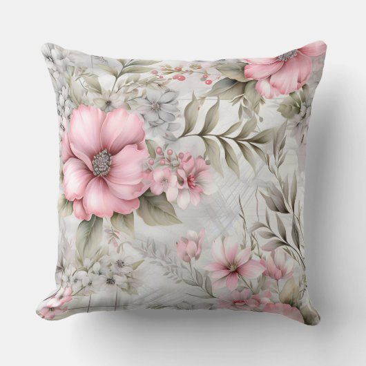 桜赤面セレナードボタニカル クッション (正面)