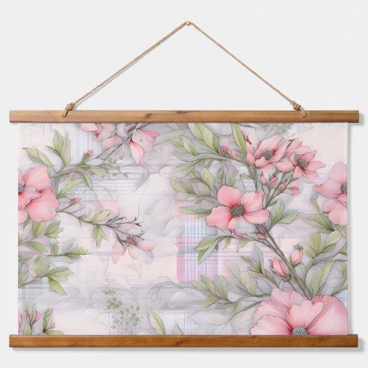 桜赤面セレナードボタニカル 吊り下げ型タペストリー (正面)
