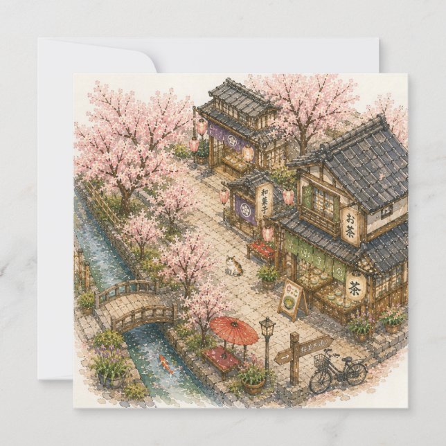 桜通り水彩画 (正面)
