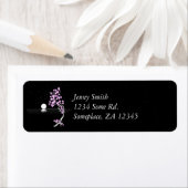 桜開花満月の下 ラベル (インサイチュ)