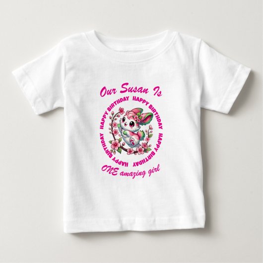 桜魅力的バニーゲストオブオナー ベビーTシャツ (正面)