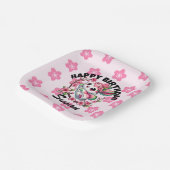 桜魅力的バニー誕生日 ペーパープレート (傾斜あり)