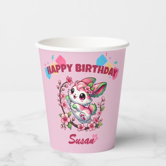 桜魅力的バニー 紙コップ (正面)