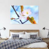 桜2本淡い色のの春色の花 キャンバスプリント (インサイチュ (寝室))