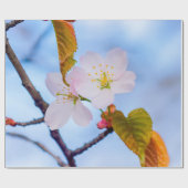 桜2本淡い色のの春色の花 ラッピングペーパー (フラット)
