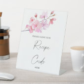 桜 – あなたのレシピカードはこちらポスター 台座サイン (インサイチュ)