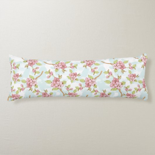 桜/さくらんぼ花 ボディピロー (正面)