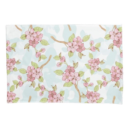 桜/さくらんぼ花 枕カバー (正面左)