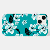 桜 - さくら (ターコイズ) Case-Mate iPhoneケース (裏面 (横))