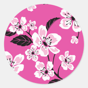 桜 - さくら (ピンク) ラウンドシール