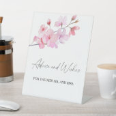 桜-アドバイスと願い新婚ポスター 台座サイン (インサイチュ)