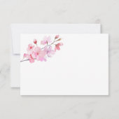 桜 - ウェディング出欠ハガキ 出欠カード (裏面)