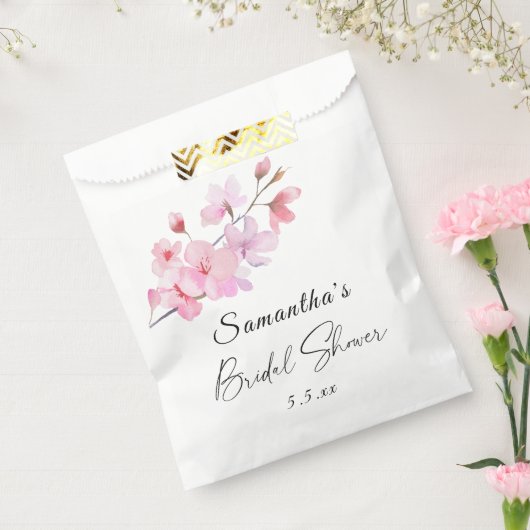 桜 - ウェディング ブライダル シャワー フェイバーバッグ (封をした状態)