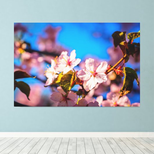 桜 キャンバスプリント (インサイチュ (ウッドフロア))
