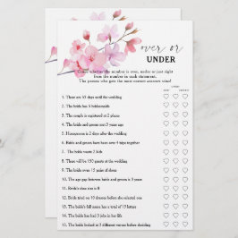 桜 – ゲームの上または下のブライダルシャワー