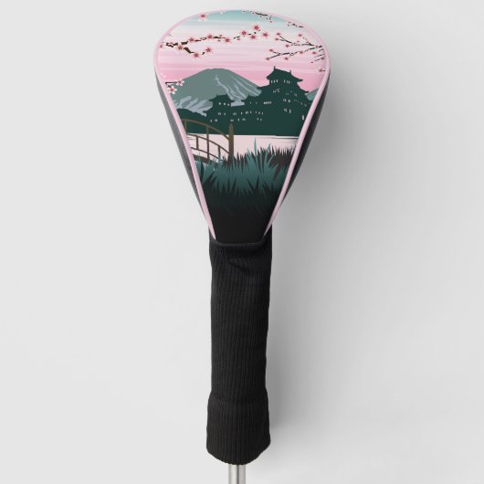 桜 ゴルフヘッドカバー (正面)
