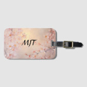 桜&ゴールデンライトさくらんぼブロッサムモノグラム ラゲッジタグ (正面横)