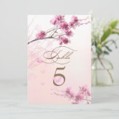 桜/サクラ ウェディング テーブル カード (スタンド正面)