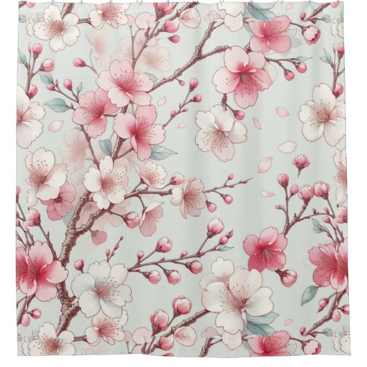 桜 シャワーカーテン (正面)
