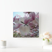 桜 スクエア壁時計 (ホーム)