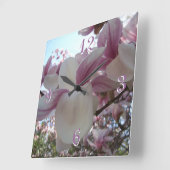 桜 スクエア壁時計 (傾斜)