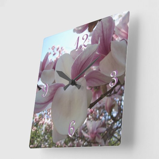 桜 スクエア壁時計 (傾斜)