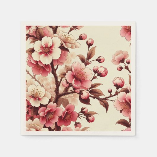桜 スタンダードカクテルナプキン (正面)
