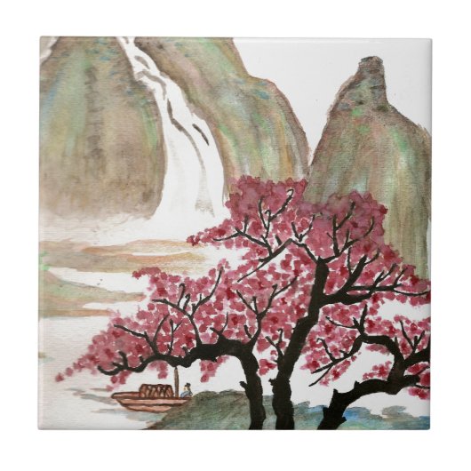 桜 タイル (正面)