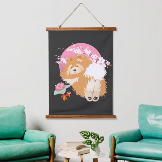 桜 – チャウぶら下がったのタペストリー 吊り下げ型タペストリー (リビング)