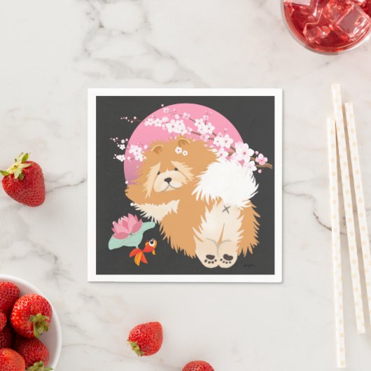桜 – チャウ – 紙ナプキン スタンダードカクテルナプキン (インサイチュ)