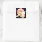 桜 – チャウ – 黒いシール スクエアシール (バッグ)