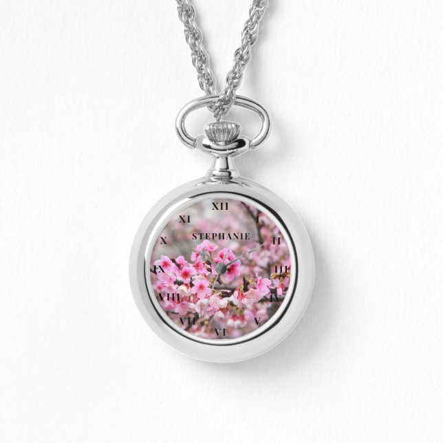 桜 ピンクの花 さくら 春 腕時計 (正面)