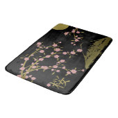 桜 ピンク ゴールド ブラック 日本 和風 屏風 ポスター バスマット (アングル)