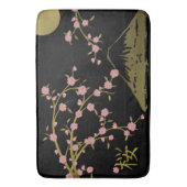 桜 ピンク ゴールド ブラック 日本 和風 屏風 ポスター バスマット (正面縦)
