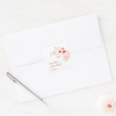 桜 ピンク ホワイト ウェディング スクエアシール (封筒)
