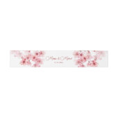 桜 ピンク ホワイト ウェディング 招待状ベリーバンド (フラット)